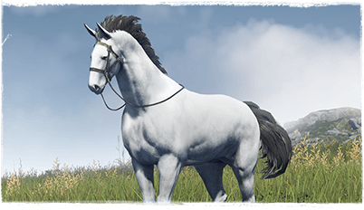 Horse Emblem: Tier 7 White Horse (Female)